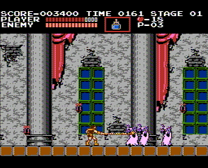 Screenshot of Castlevania gameplay