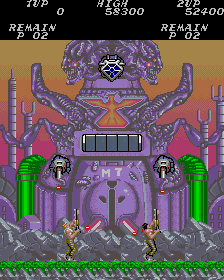 Screenshot of Contra gameplay