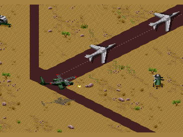 Screenshot of Desert Strike gameplay