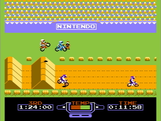 Screenshot of Excitebike gameplay