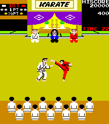 Screenshot of Karate Champ gameplay