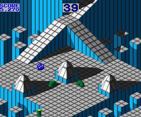 Screenshot of Marble Madness gameplay