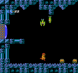 Screenshot of metroid gameplay
