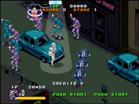 Screenshot of Michael Jackson's Moonwalker gameplay