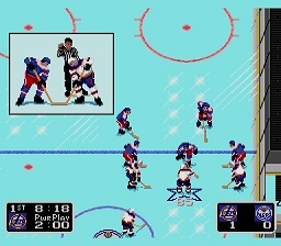 Screenshot of NHL Hockey gameplay