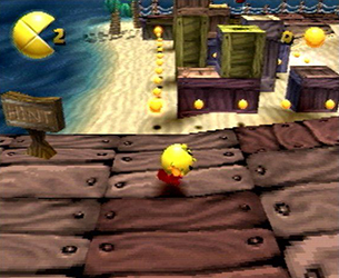 Screenshot of Pac-Man World gameplay