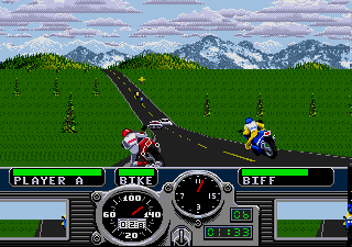 Electronic Arts, Road Rash (Genesis) gameplay screenshot