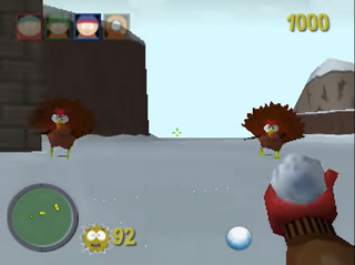 Acclaim, South Park (N64) gameplay screenshot