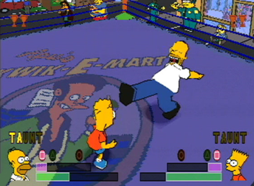 Fox Interactive, The Simpsons Wrestling gameplay screenshot