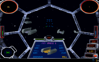 Screenshot of Tie-Fighter gameplay