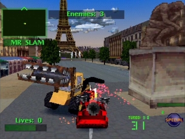 Screenshot of Twisted Metal 2 gameplay